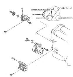 NB Miata Engine and Accessory Drive - NB Miata Accessory Drive and Belts