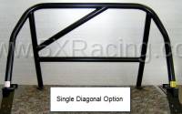 Hard Dog Fabrication - Hard Dog M1 Hard Core Hardtop Single Diagonal Miata Roll Bar