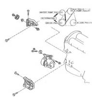 Mazda Miata NB OEM Parts - NB Miata Engine and Accessory Drive - NB Miata Accessory Drive and Belts