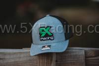 5X Racing Trucker Hat heather/black/full color centered