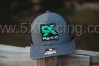 5X Racing Trucker Hat charcoal/black/full color centered