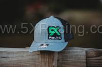 5X Racing Trucker Hat heather/black/full colored centered