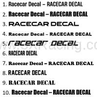 5X Racing - Racecar Name Decal - Image 1